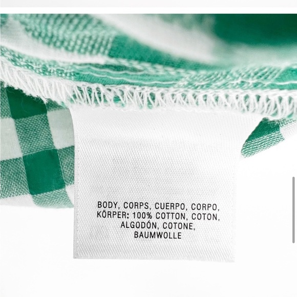 Anthropologie - Green Gingham Blouse - Size 6 - Picture 11 of 15